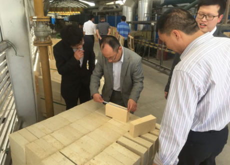 Japanese Customers Inspecting Refractory Bricks